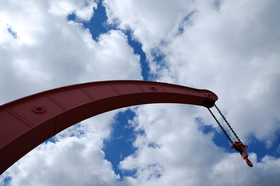 Red crane