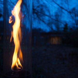 Burning flame