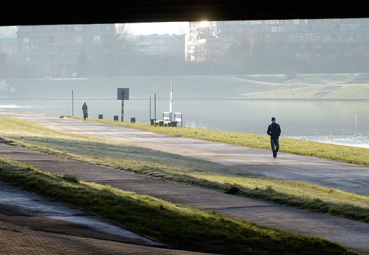 Morning walk along the river