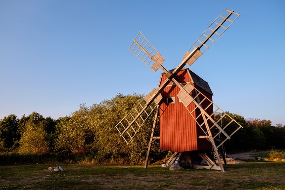 Windmill in sunset