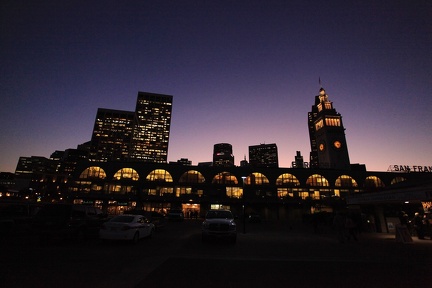 Ferry building at night
