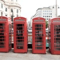 Four Red Phone Booths