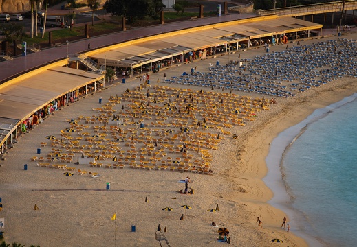 Yellow and blue beach