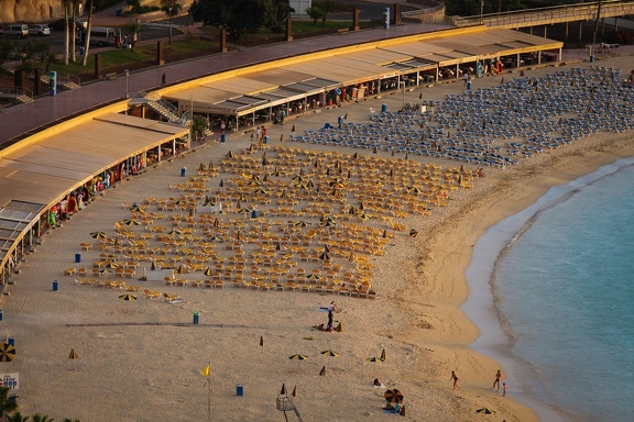 Yellow and blue beach
