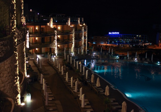 Pool at night