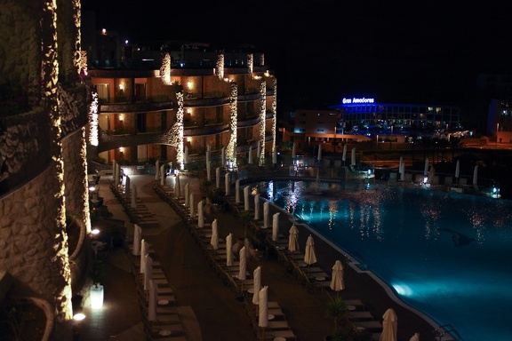 Pool at night