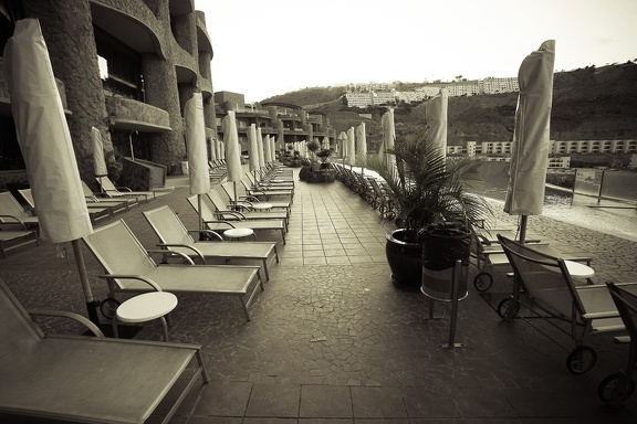 Empty pool area