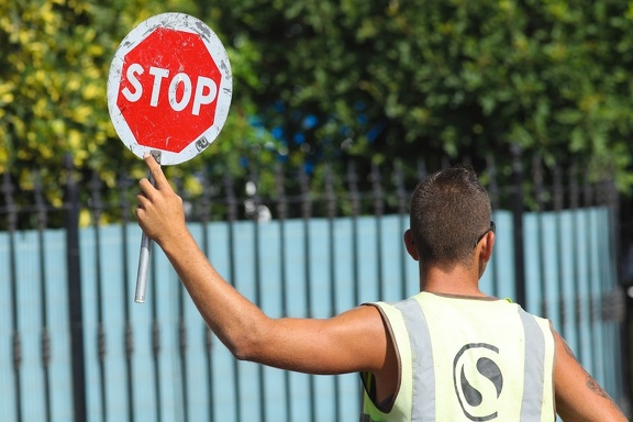 Stop man