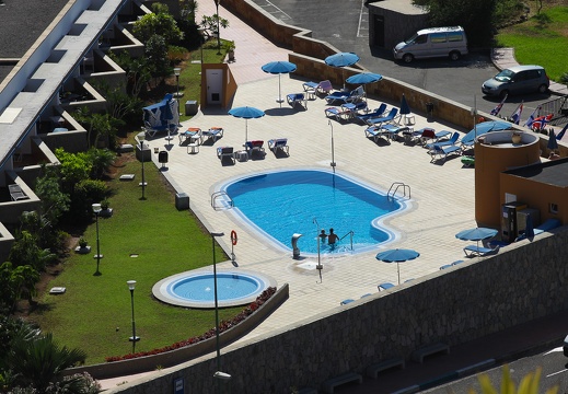 Outdoor pool area