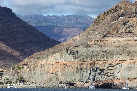 Below the cliffs