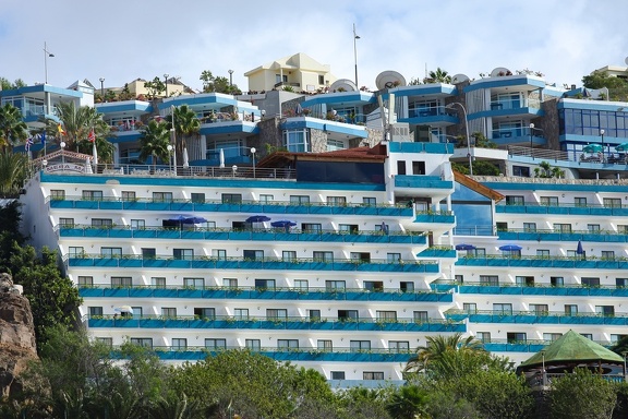 Blue apartments